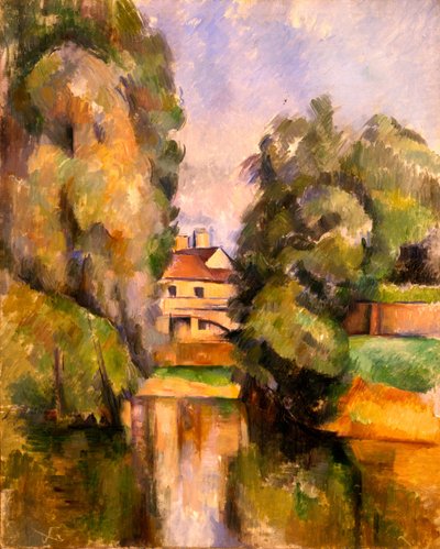 Casa de campo junto a un río de Paul Cézanne